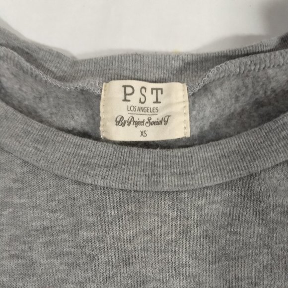 PST Let's Wine About It Gray Sweatshirt Women's Size XS - Picture 2 of 5
